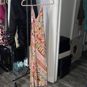 Pink Velvet Maxi Rose Dress
